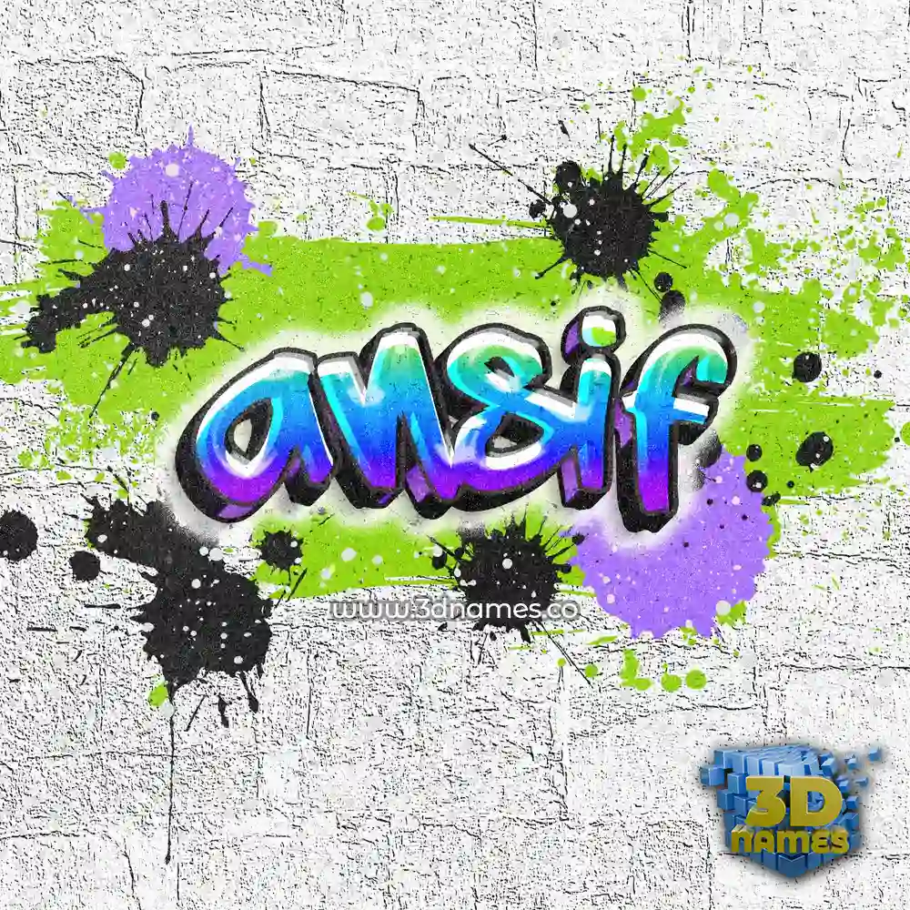 ansif in Graffiti Grunge style - 3D name wallpaper