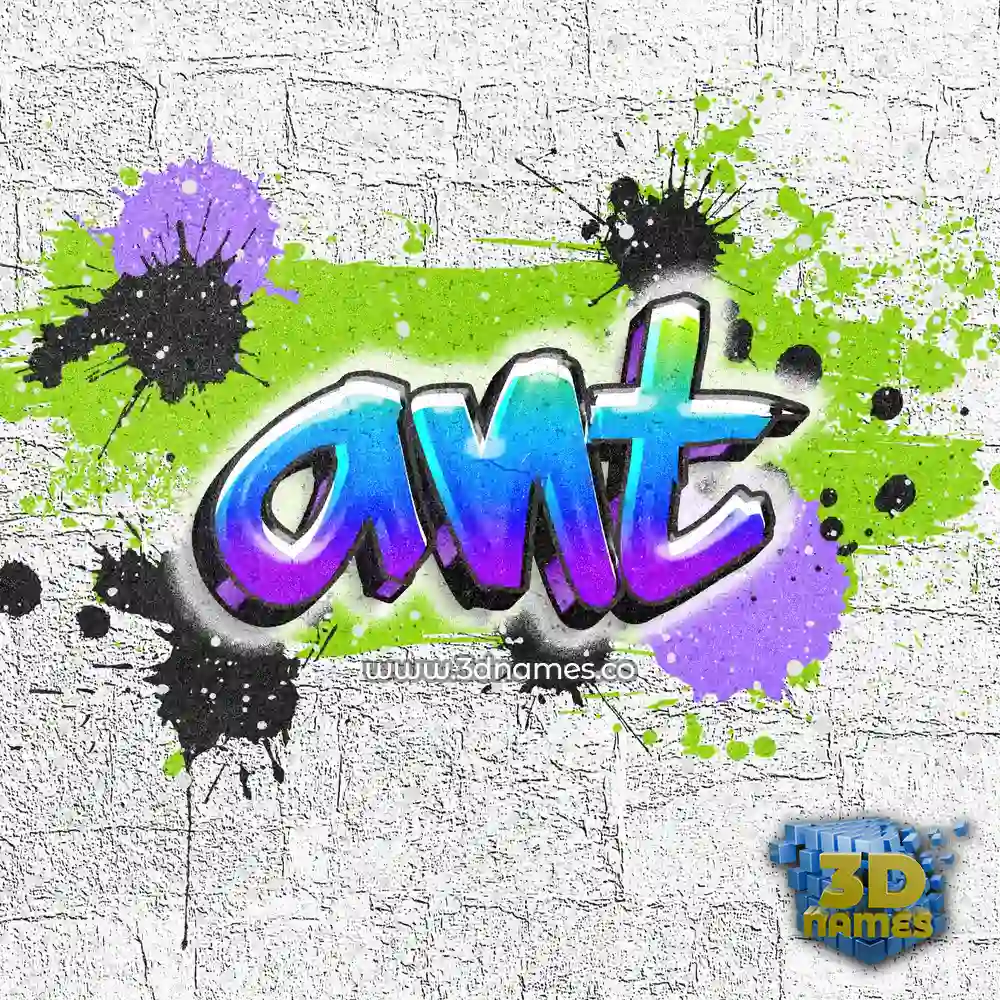 ant in Graffiti Grunge style - 3D name wallpaper