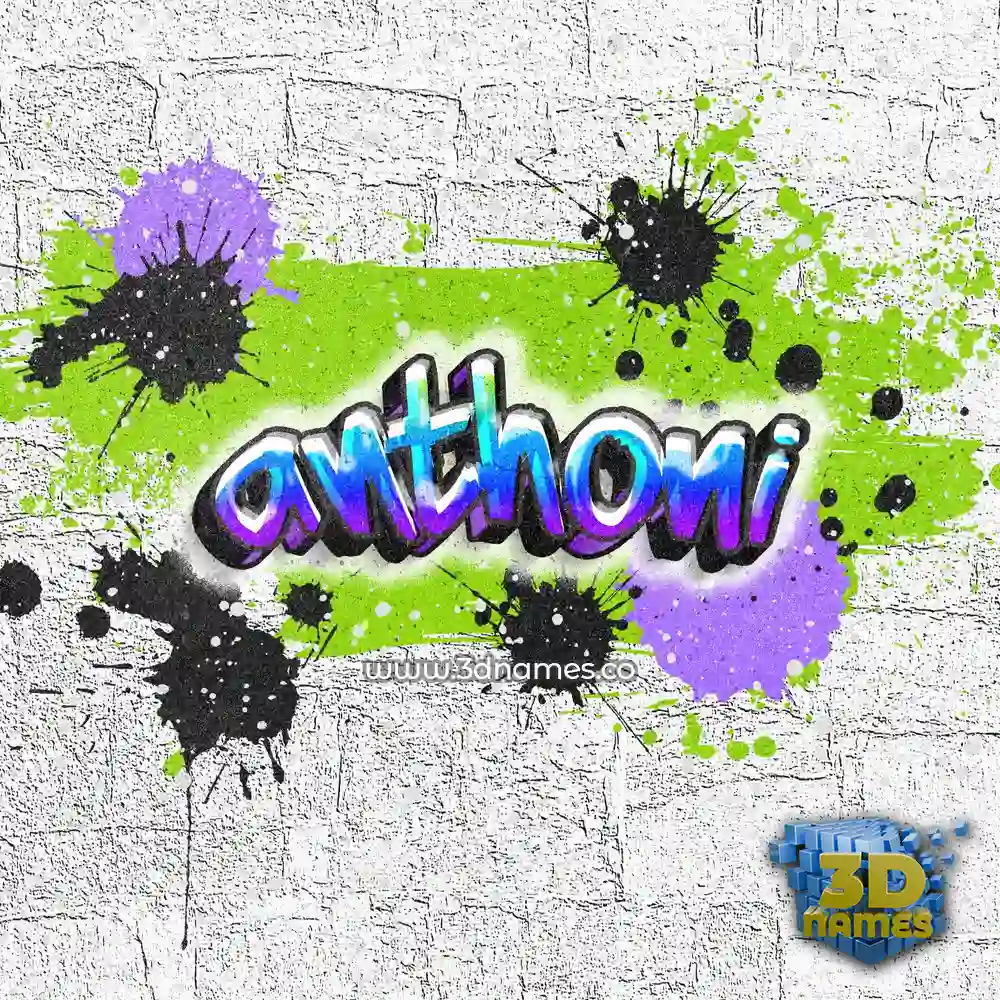 anthoni in Graffiti Grunge style - 3D name wallpaper