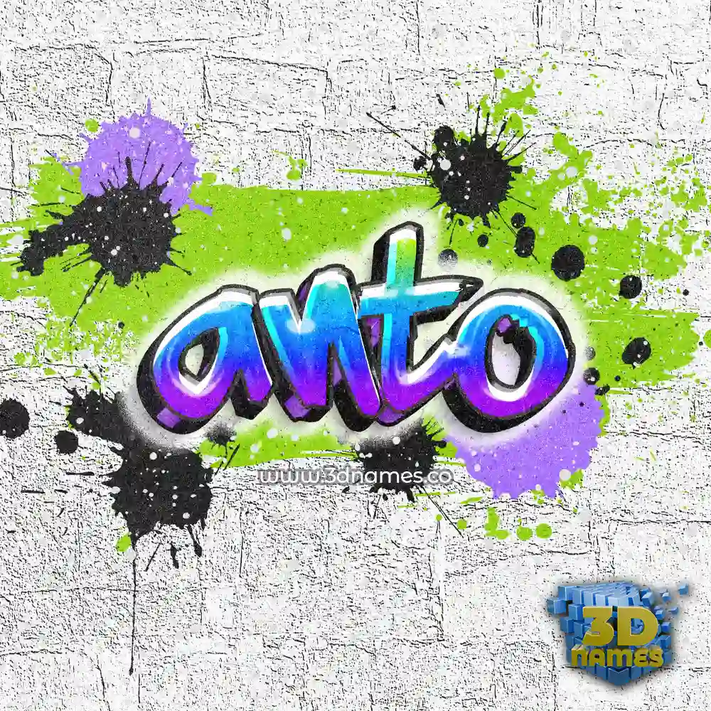 anto in Graffiti Grunge style - 3D name wallpaper