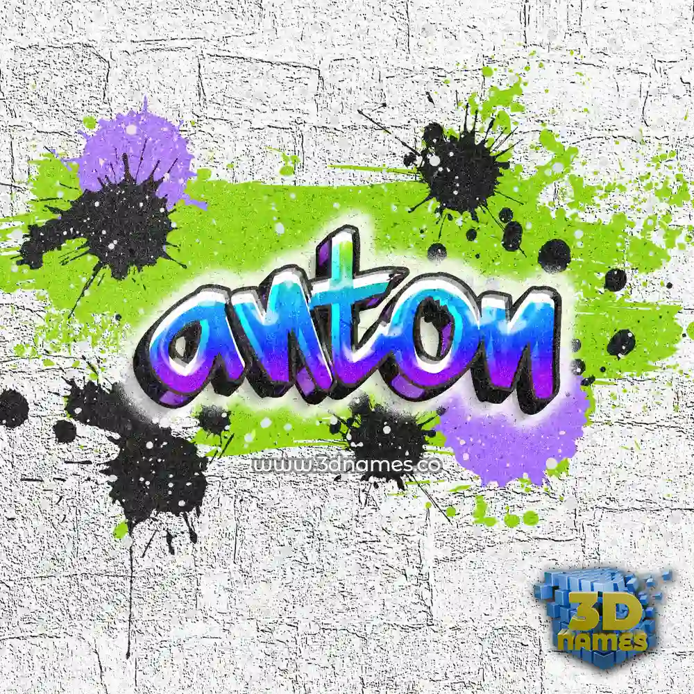 anton in Graffiti Grunge style - 3D name wallpaper