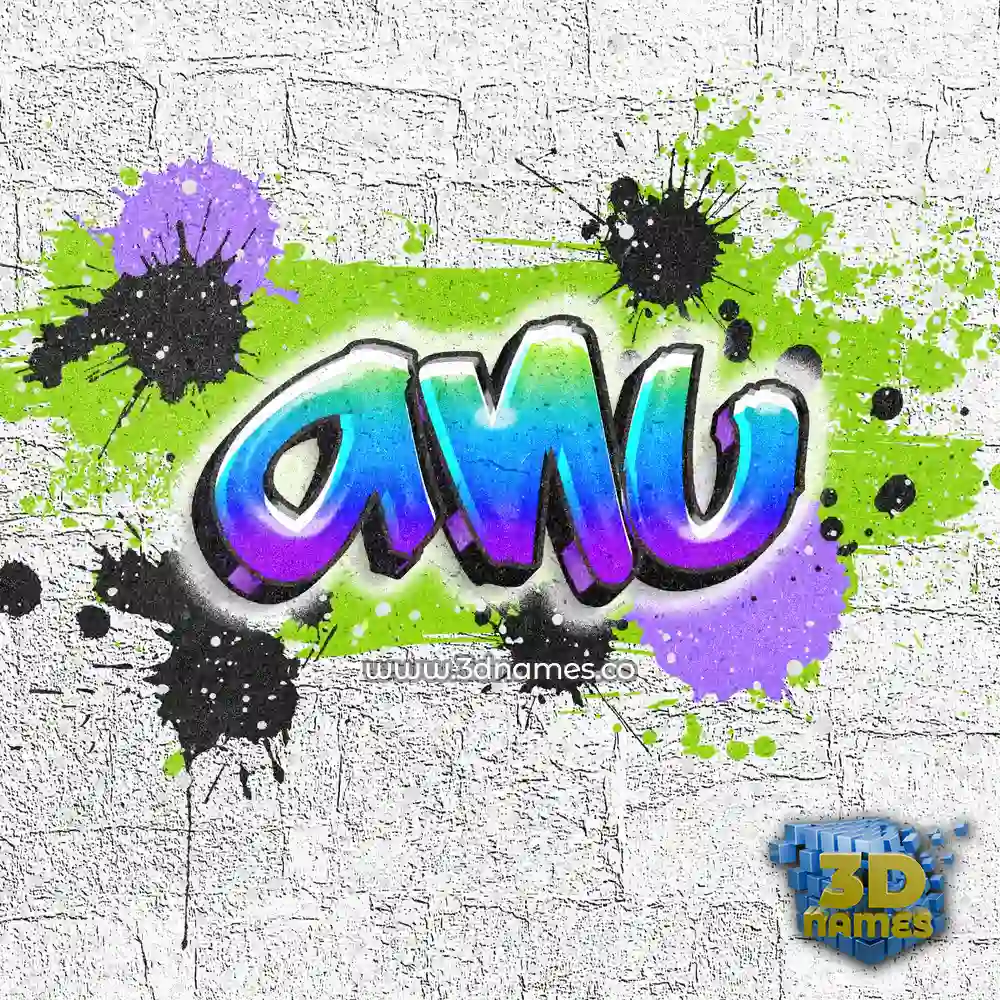 anu in Graffiti Grunge style - 3D name wallpaper