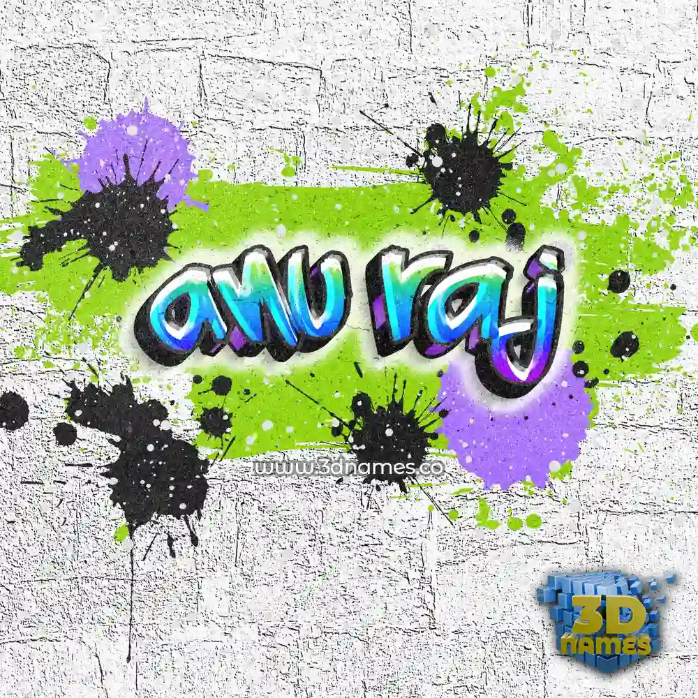 anu raj in Graffiti Grunge style - 3D name wallpaper