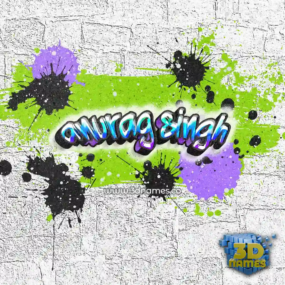 anurag singh in Graffiti Grunge style - 3D name wallpaper
