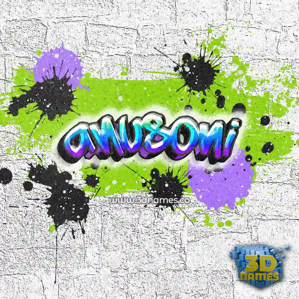 anusoni in Graffiti Grunge style - 3D name wallpaper