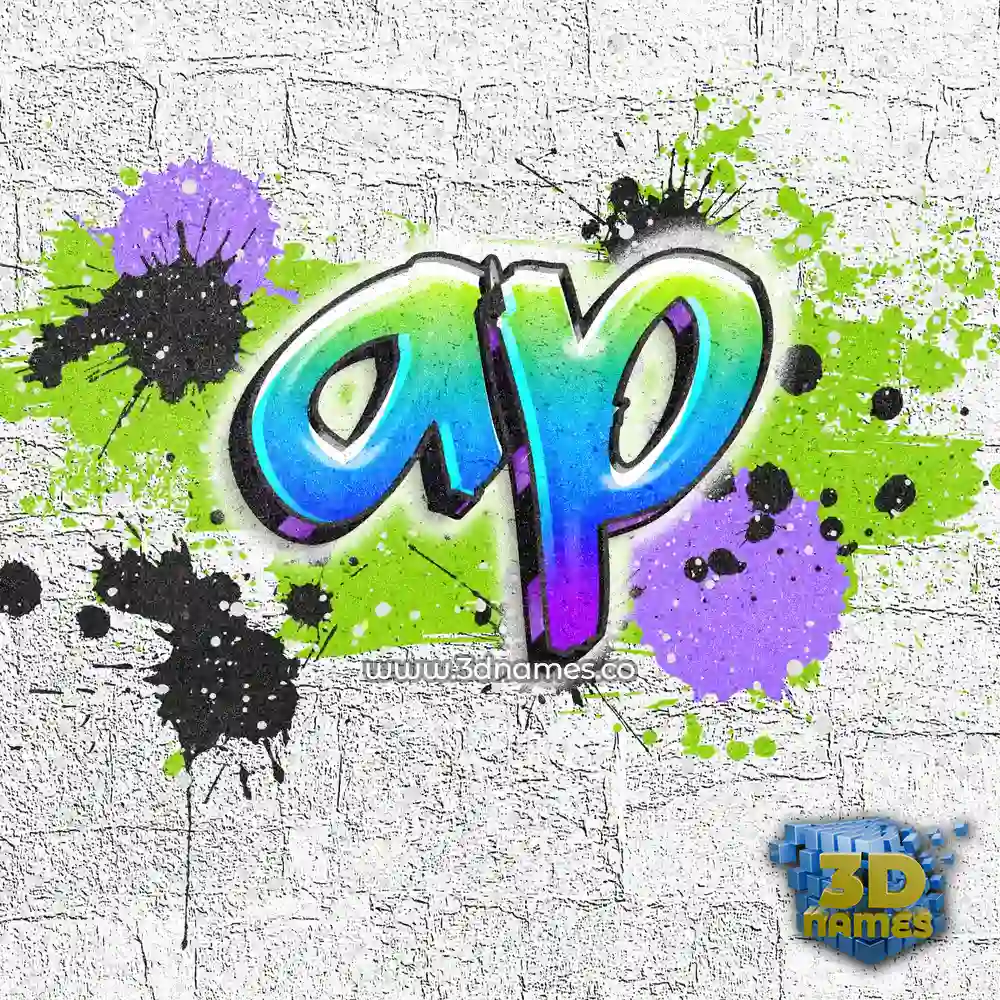 ap in Graffiti Grunge style - 3D name wallpaper