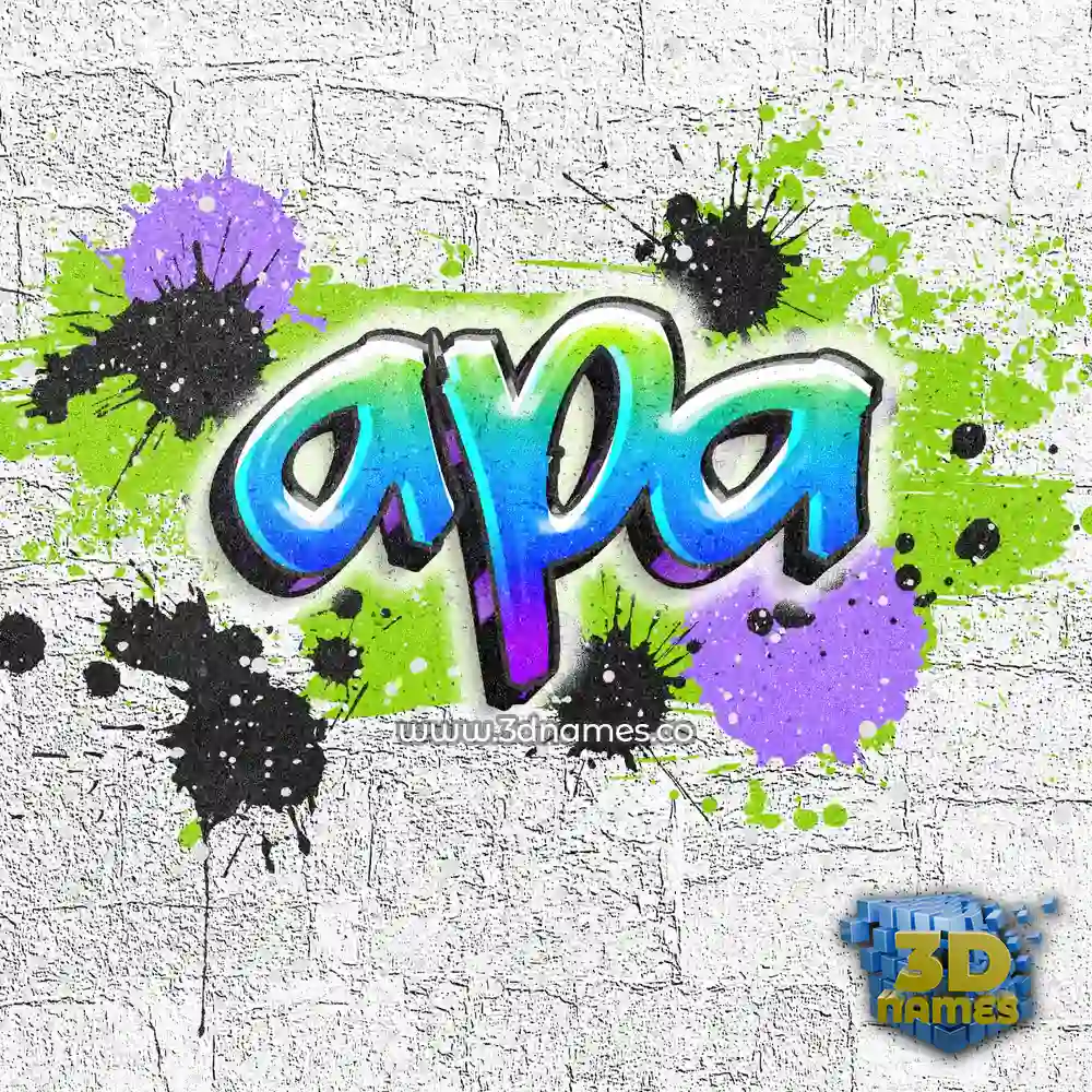apa in Graffiti Grunge style - 3D name wallpaper