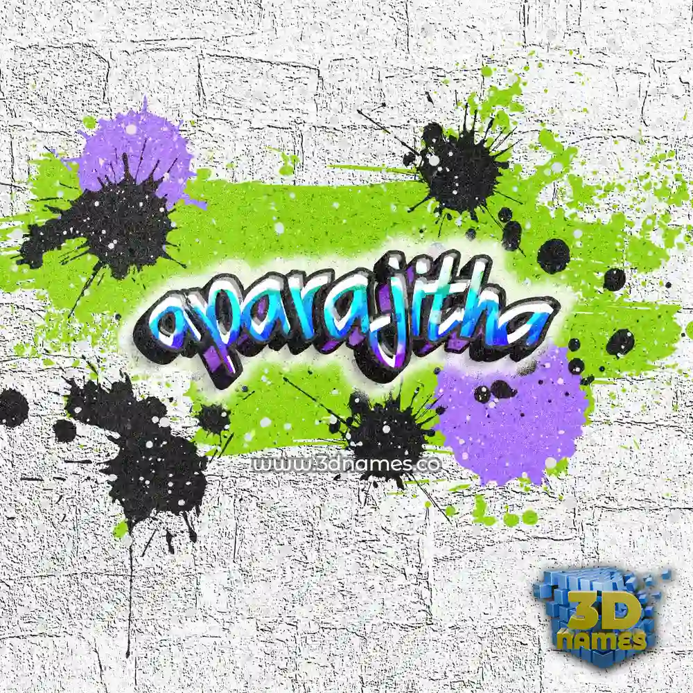 aparajitha in Graffiti Grunge style - 3D name wallpaper