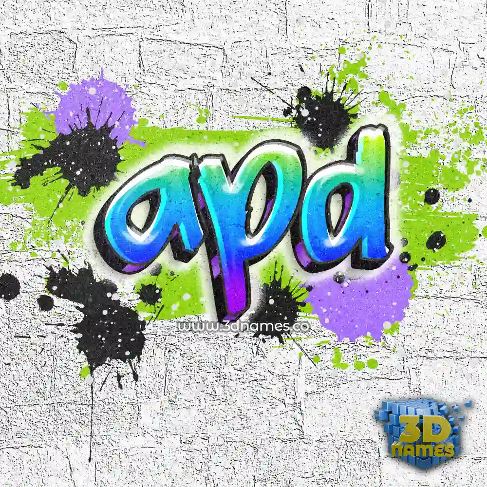apd in Graffiti Grunge style - 3D name wallpaper