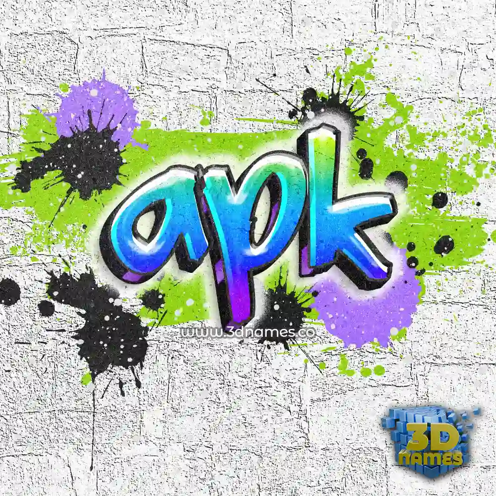 apk in Graffiti Grunge style - 3D name wallpaper