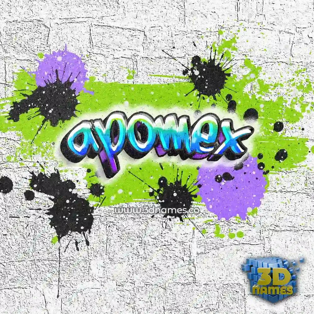 apomex in Graffiti Grunge style - 3D name wallpaper