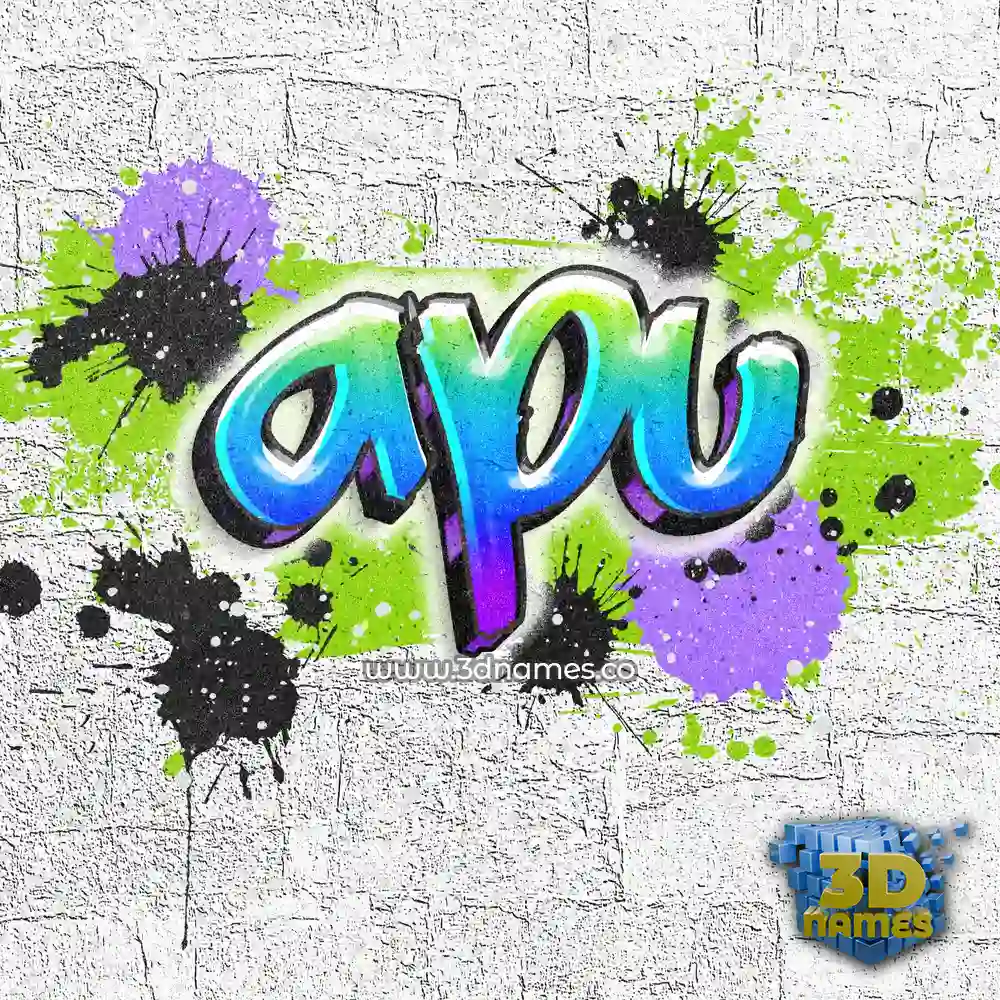 apu in Graffiti Grunge style - 3D name wallpaper