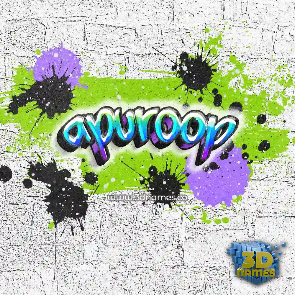 apuroop in Graffiti Grunge style - 3D name wallpaper