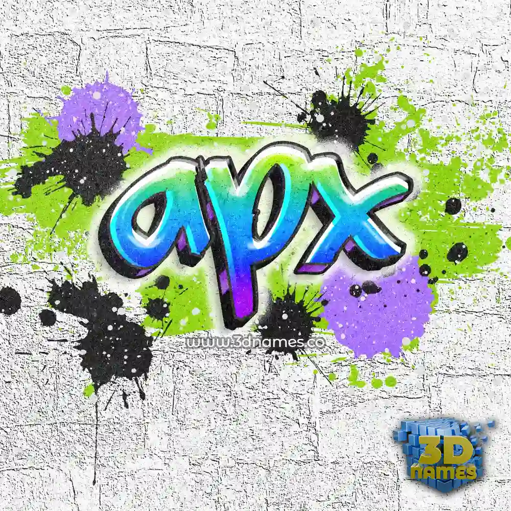 apx in Graffiti Grunge style - 3D name wallpaper