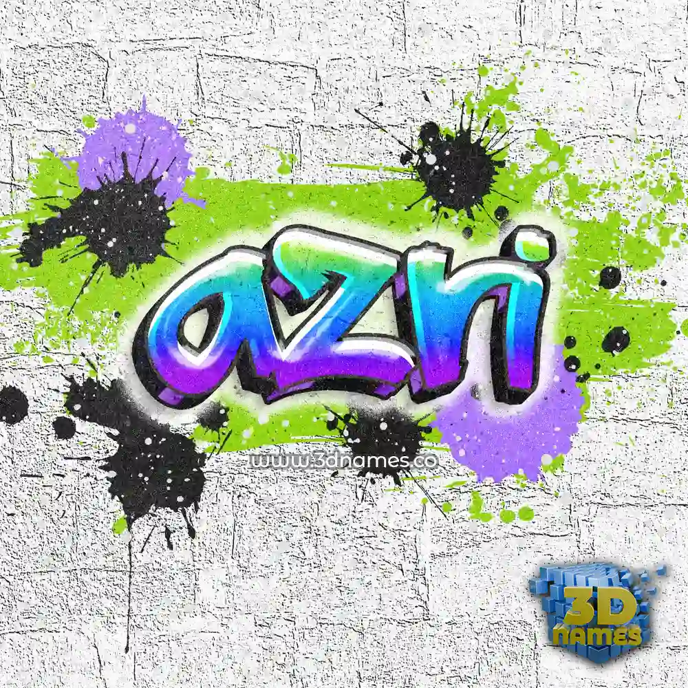 azri in Graffiti Grunge style - 3D name wallpaper
