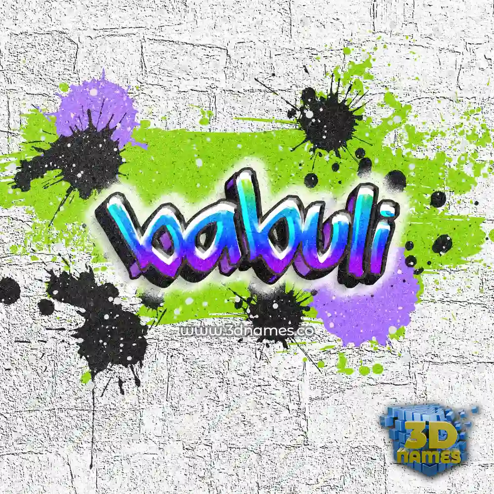 babuli in Graffiti Grunge style - 3D name wallpaper