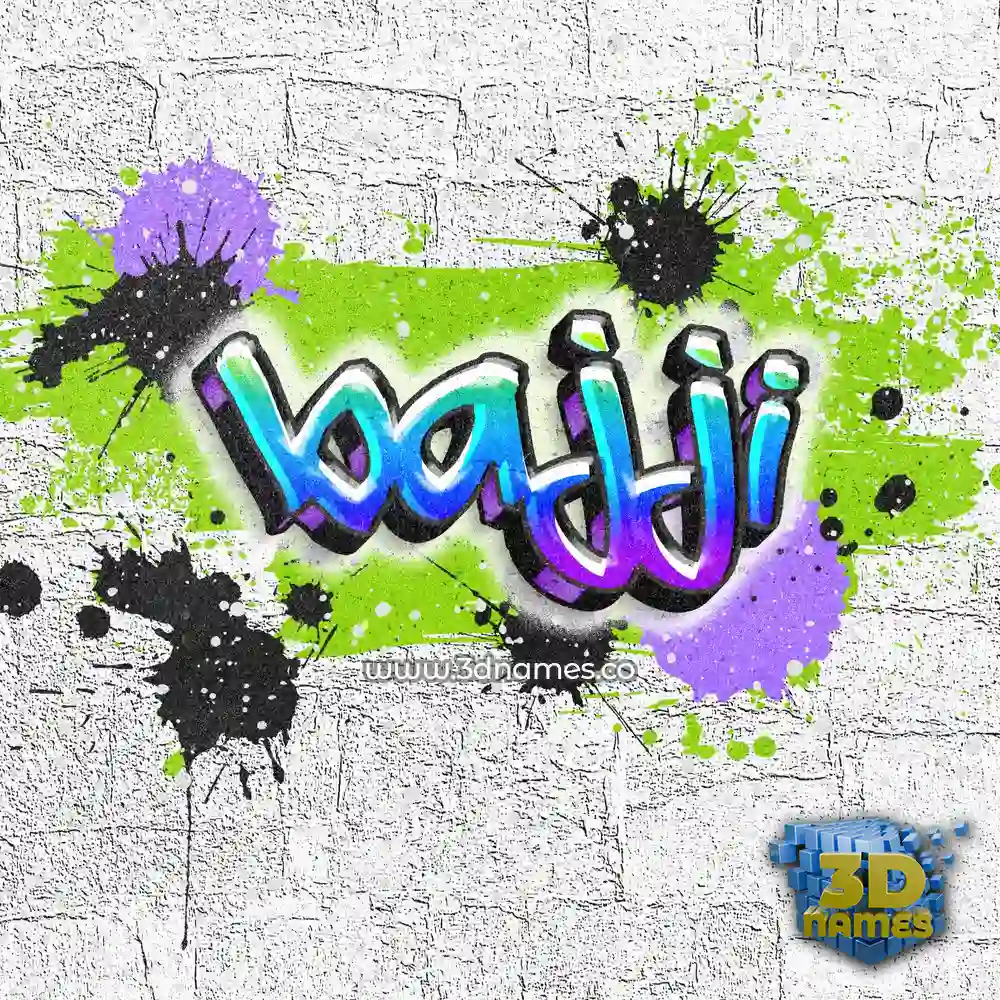 bajji in Graffiti Grunge style - 3D name wallpaper