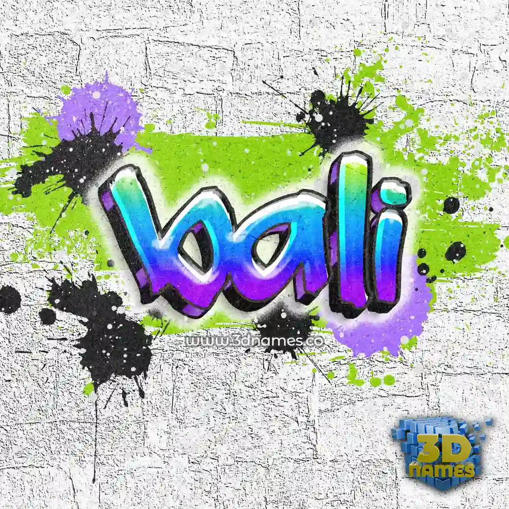 bali in Graffiti Grunge style - 3D name wallpaper