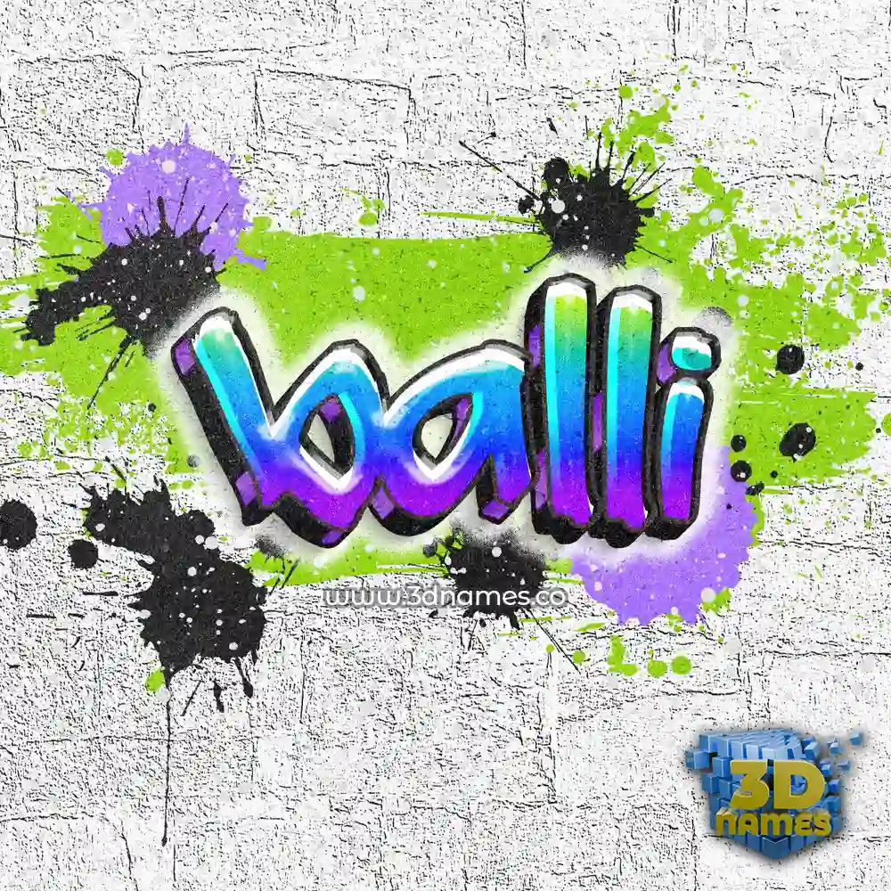 balli in Graffiti Grunge style - 3D name wallpaper