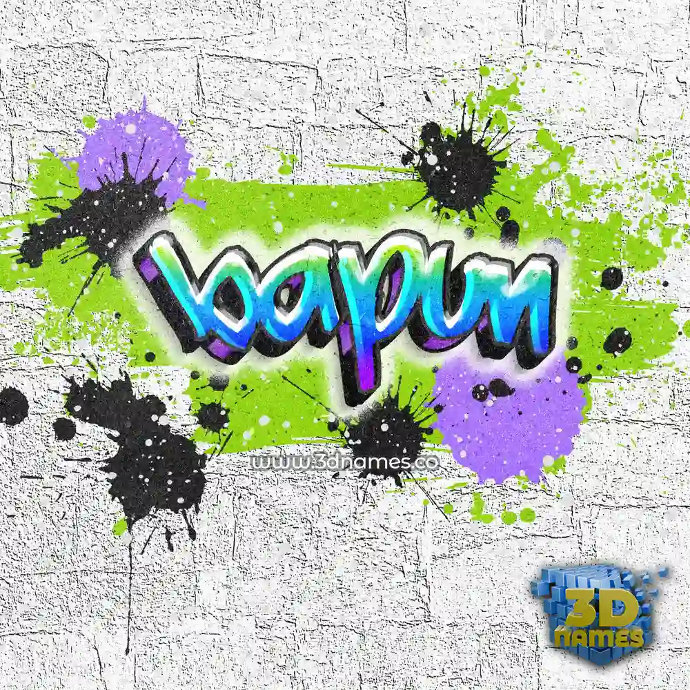 bapun in Graffiti Grunge style - 3D name wallpaper