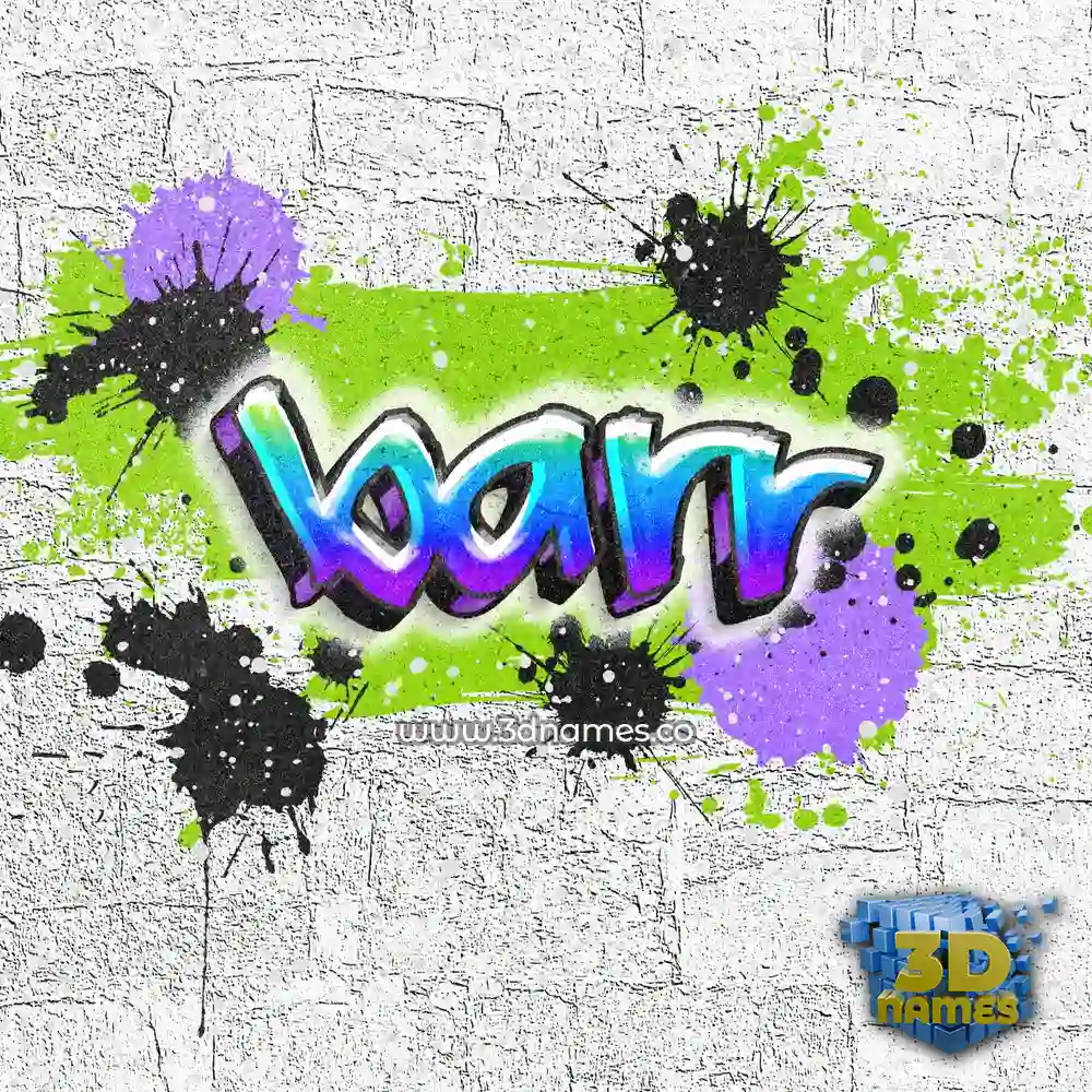 barr in Graffiti Grunge style - 3D name wallpaper