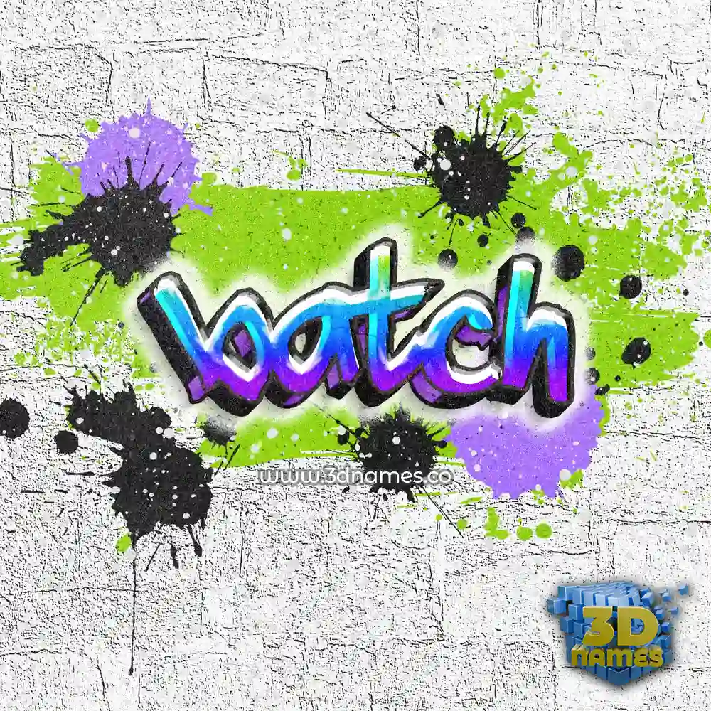 batch in Graffiti Grunge style - 3D name wallpaper