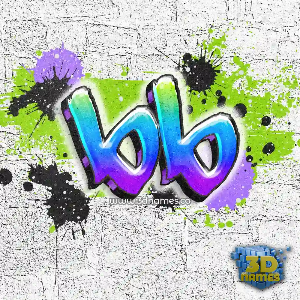 bb in Graffiti Grunge style - 3D name wallpaper