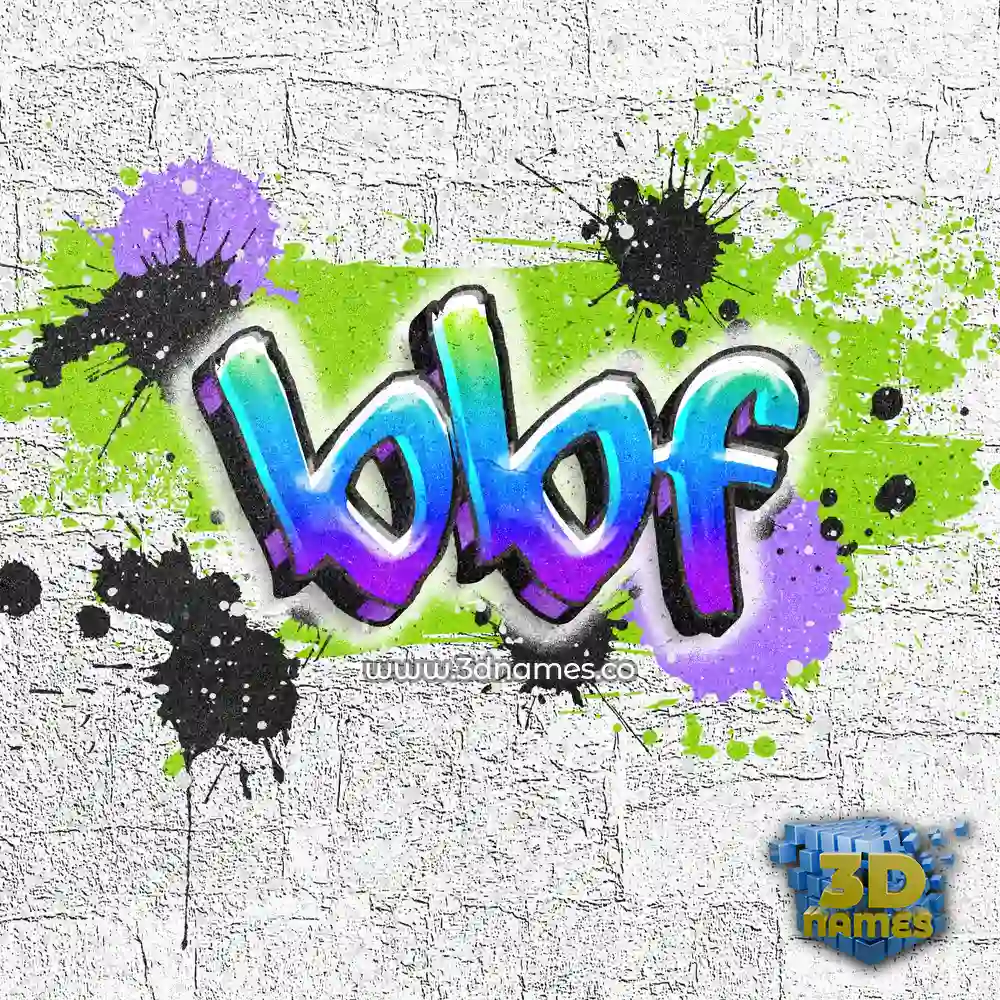 bbf in Graffiti Grunge style - 3D name wallpaper