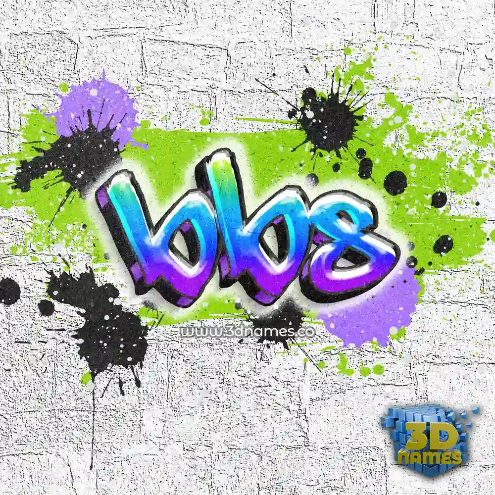 bbs in Graffiti Grunge style - 3D name wallpaper