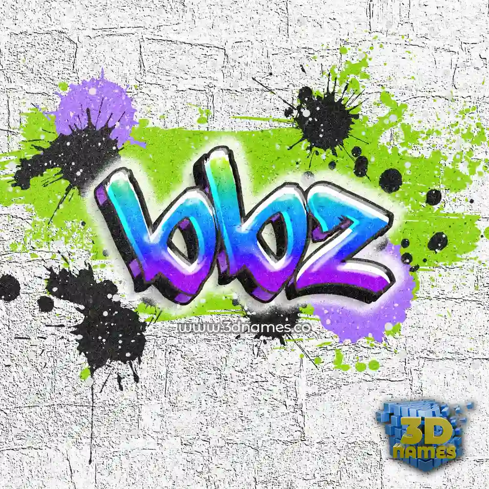 bbz in Graffiti Grunge style - 3D name wallpaper