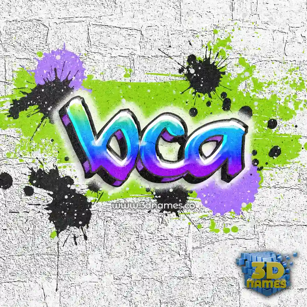 bca in Graffiti Grunge style - 3D name wallpaper