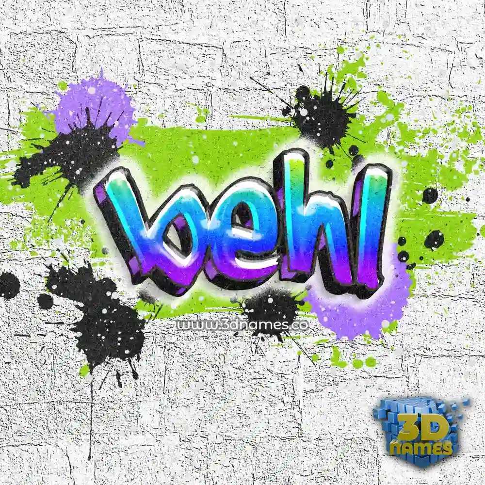 behl in Graffiti Grunge style - 3D name wallpaper
