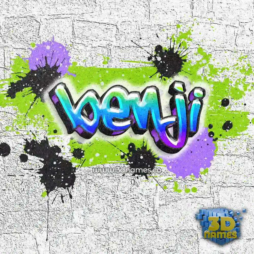 benji in Graffiti Grunge style - 3D name wallpaper