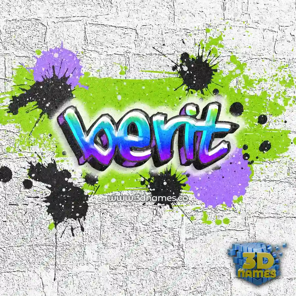 berit in Graffiti Grunge style - 3D name wallpaper