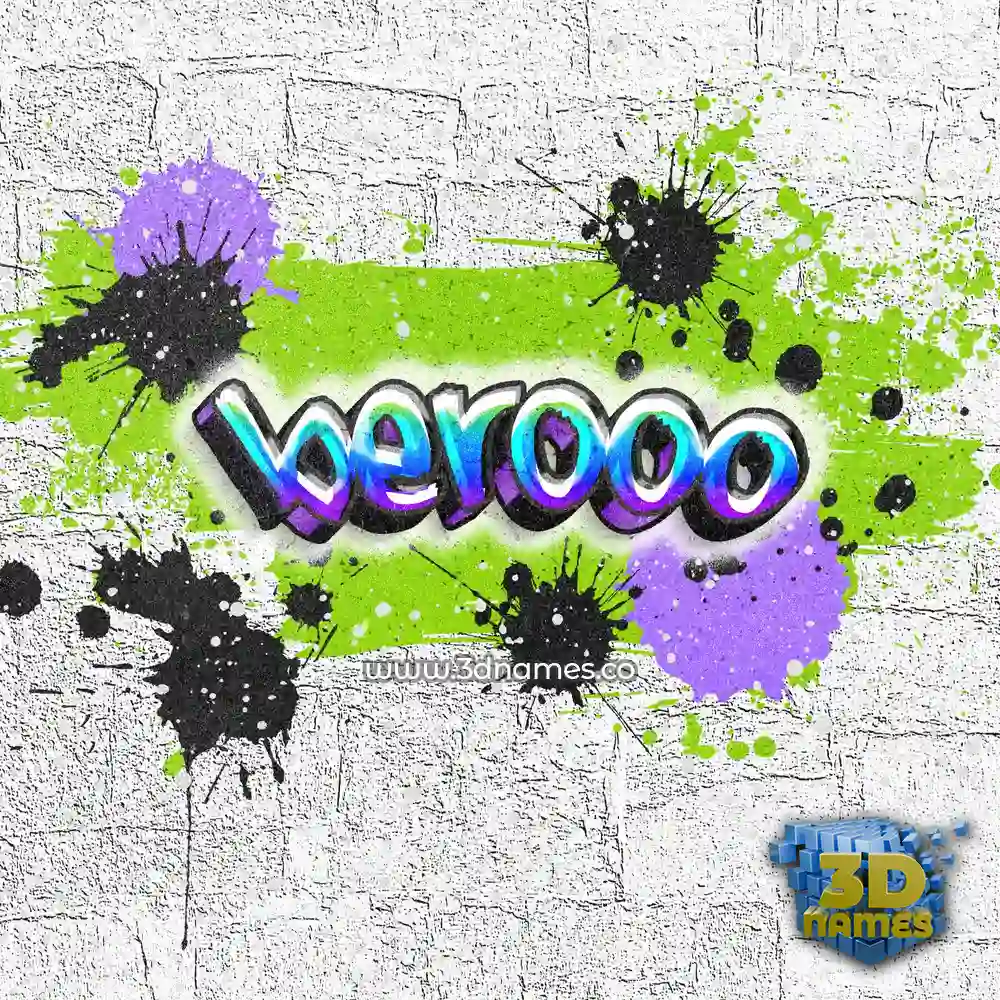 berooo in Graffiti Grunge style - 3D name wallpaper