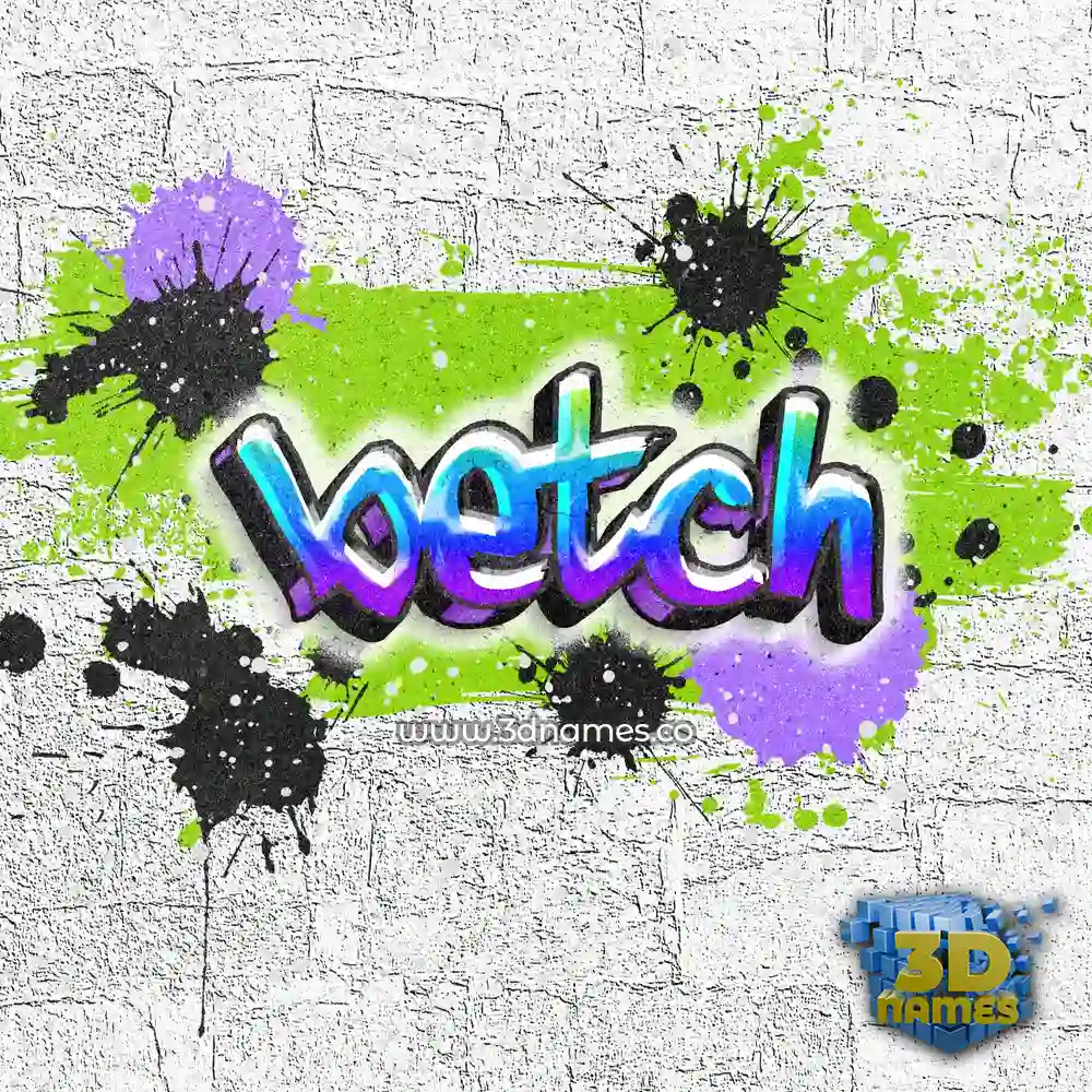 betch in Graffiti Grunge style - 3D name wallpaper
