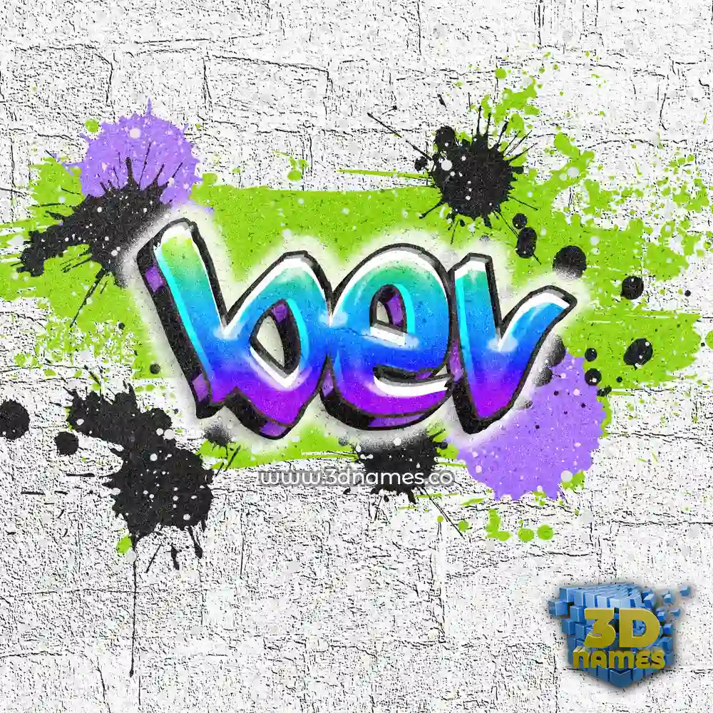 bev in Graffiti Grunge style - 3D name wallpaper