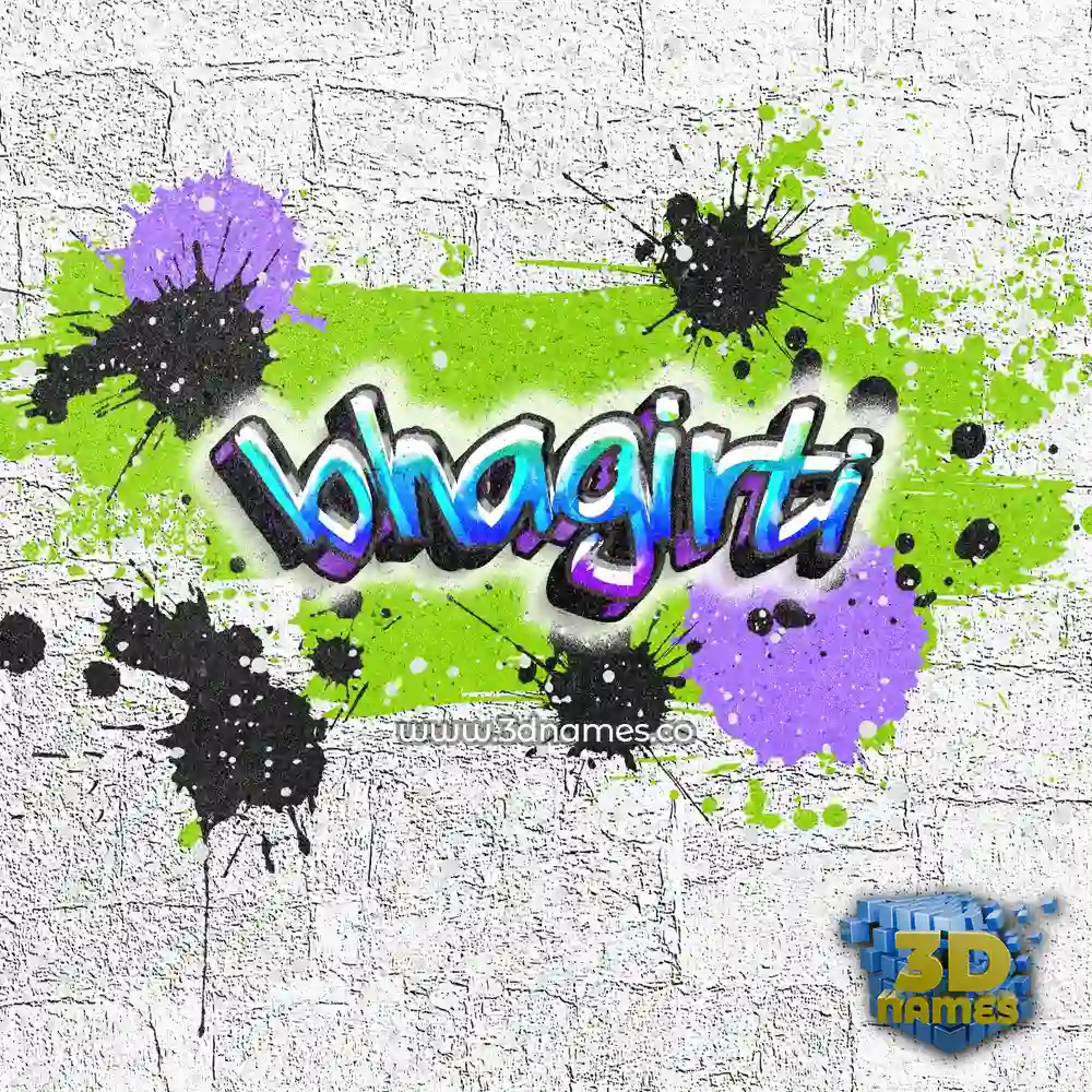 bhagirti in Graffiti Grunge style - 3D name wallpaper