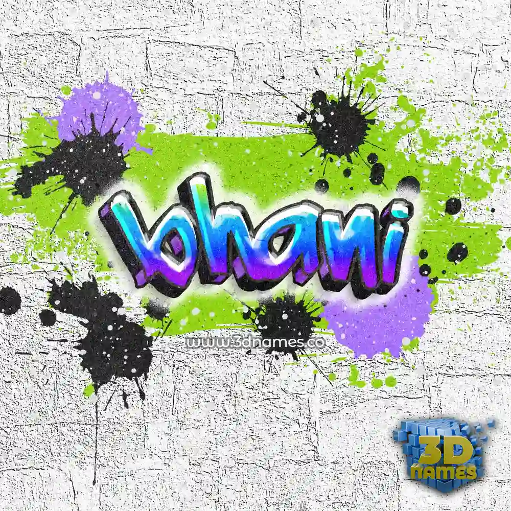 bhani in Graffiti Grunge style - 3D name wallpaper