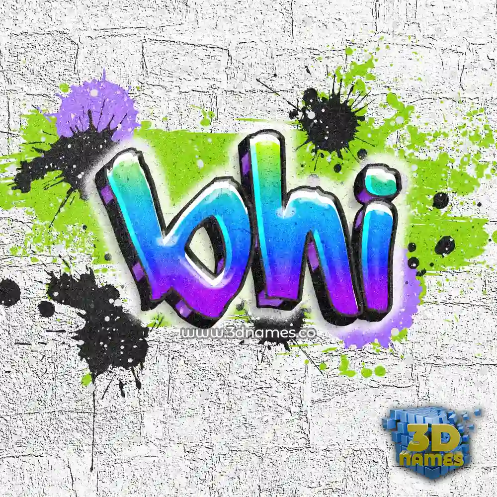bhi in Graffiti Grunge style - 3D name wallpaper