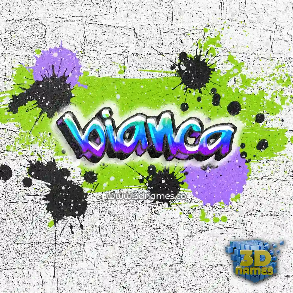 bianca in Graffiti Grunge style - 3D name wallpaper