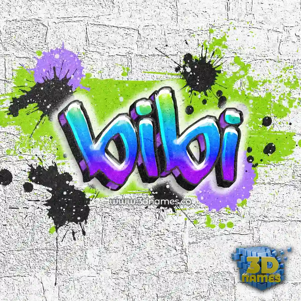 bibi in Graffiti Grunge style - 3D name wallpaper