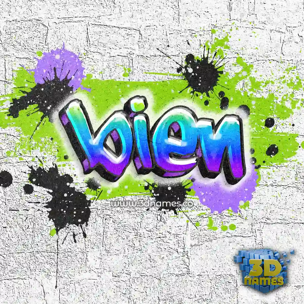 bien in Graffiti Grunge style - 3D name wallpaper