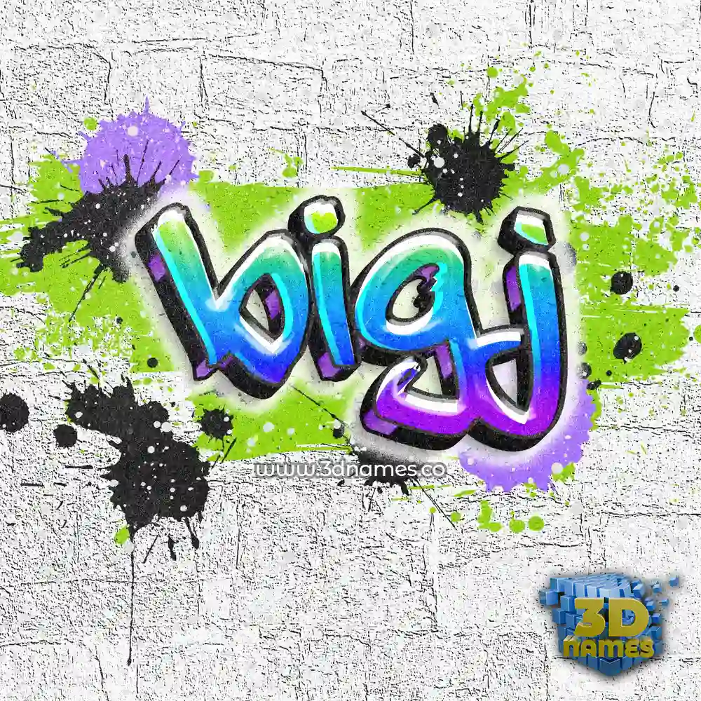 bigj in Graffiti Grunge style - 3D name wallpaper