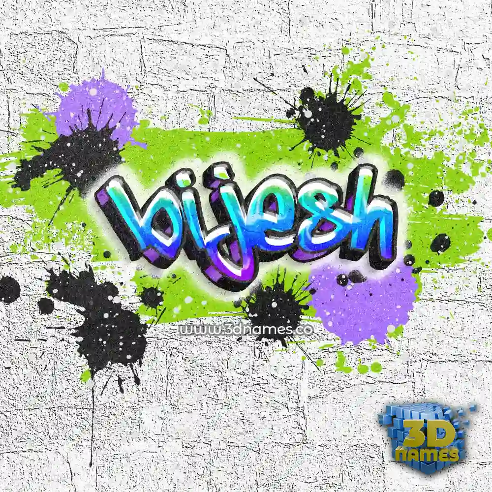 bijesh in Graffiti Grunge style - 3D name wallpaper