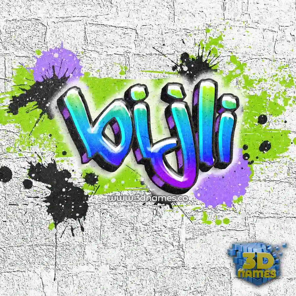 bijli in Graffiti Grunge style - 3D name wallpaper