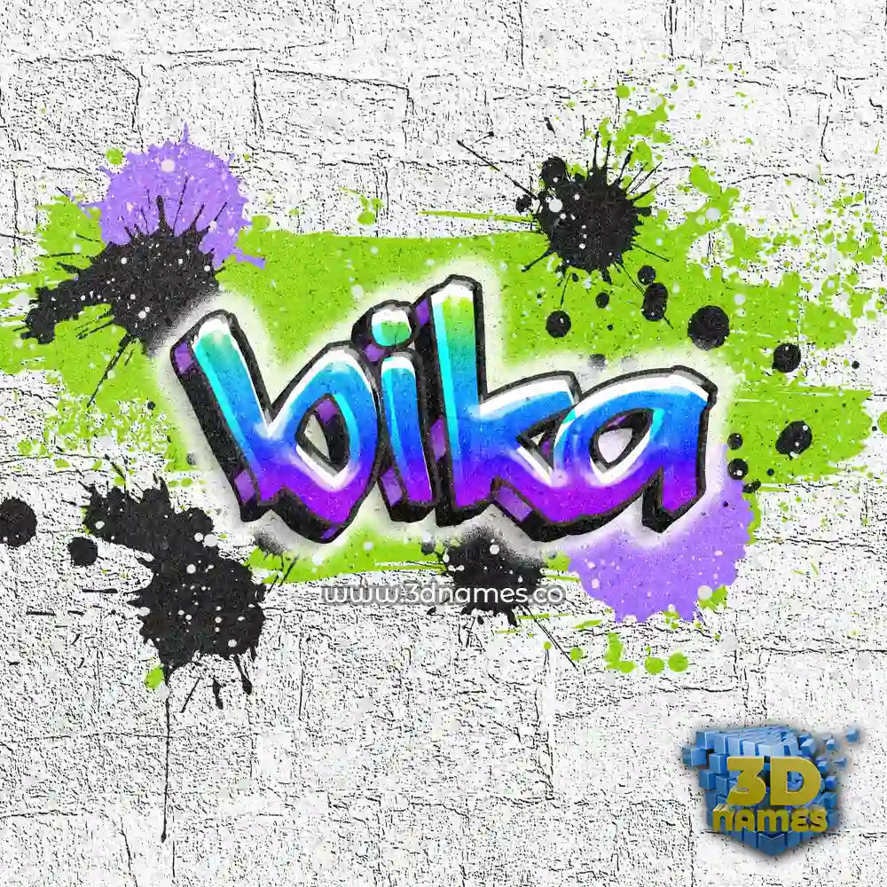 bika in Graffiti Grunge style - 3D name wallpaper
