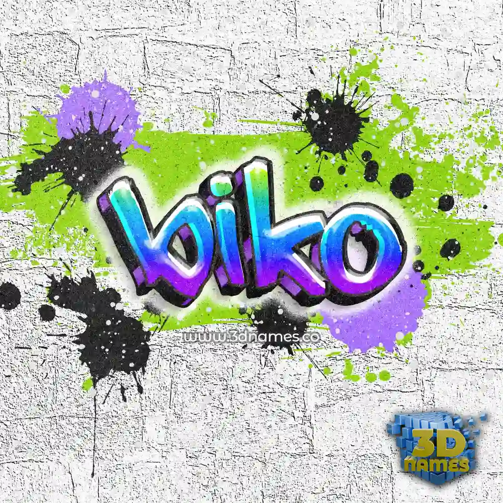 biko in Graffiti Grunge style - 3D name wallpaper