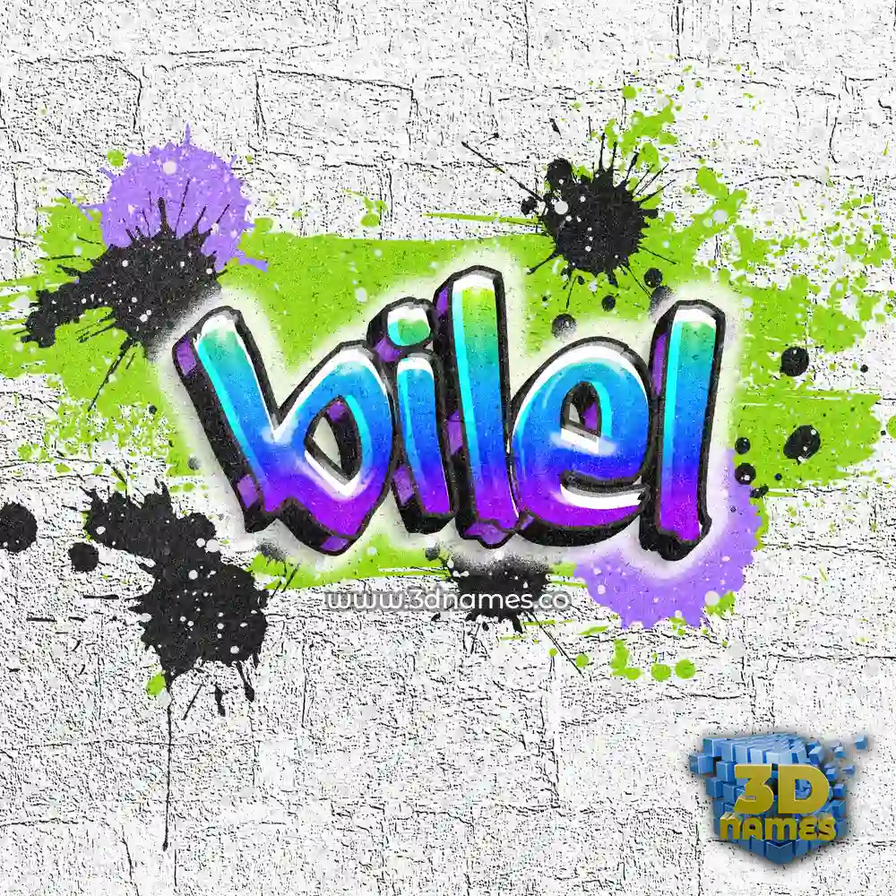 bilel in Graffiti Grunge style - 3D name wallpaper