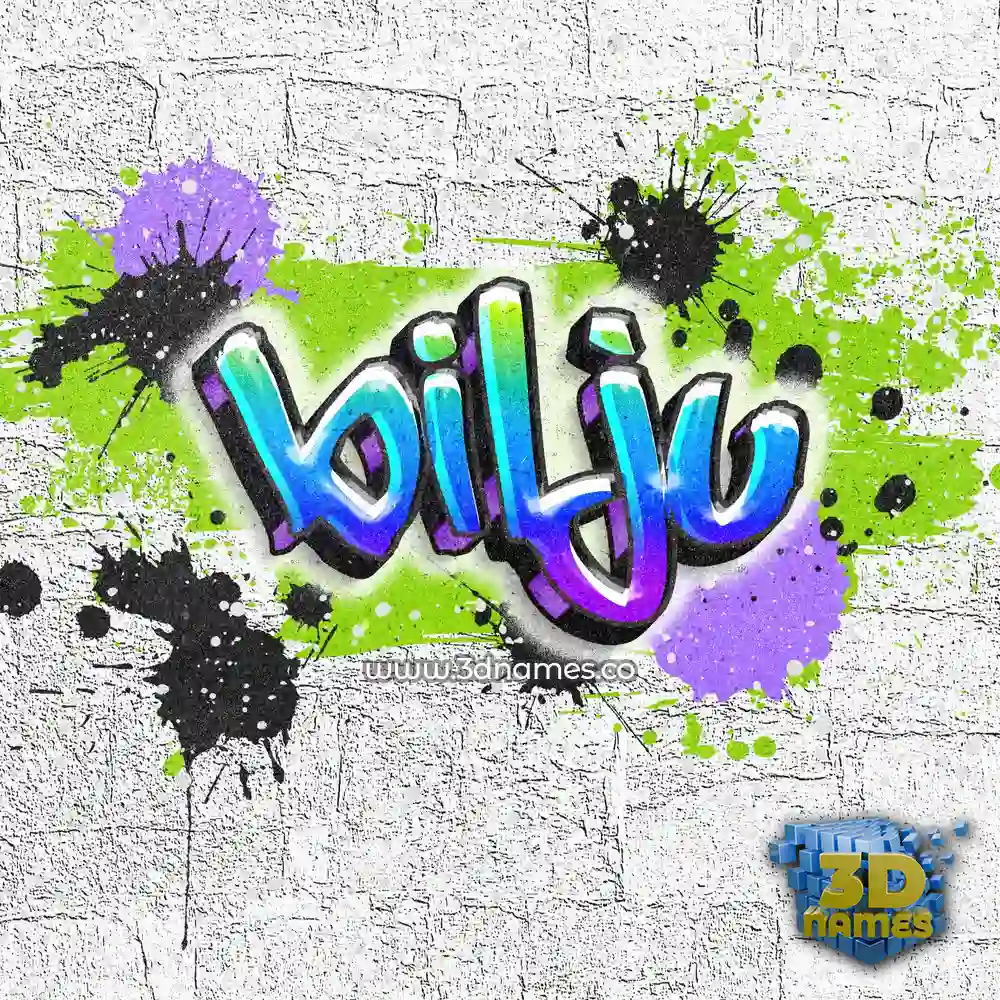 bilju in Graffiti Grunge style - 3D name wallpaper